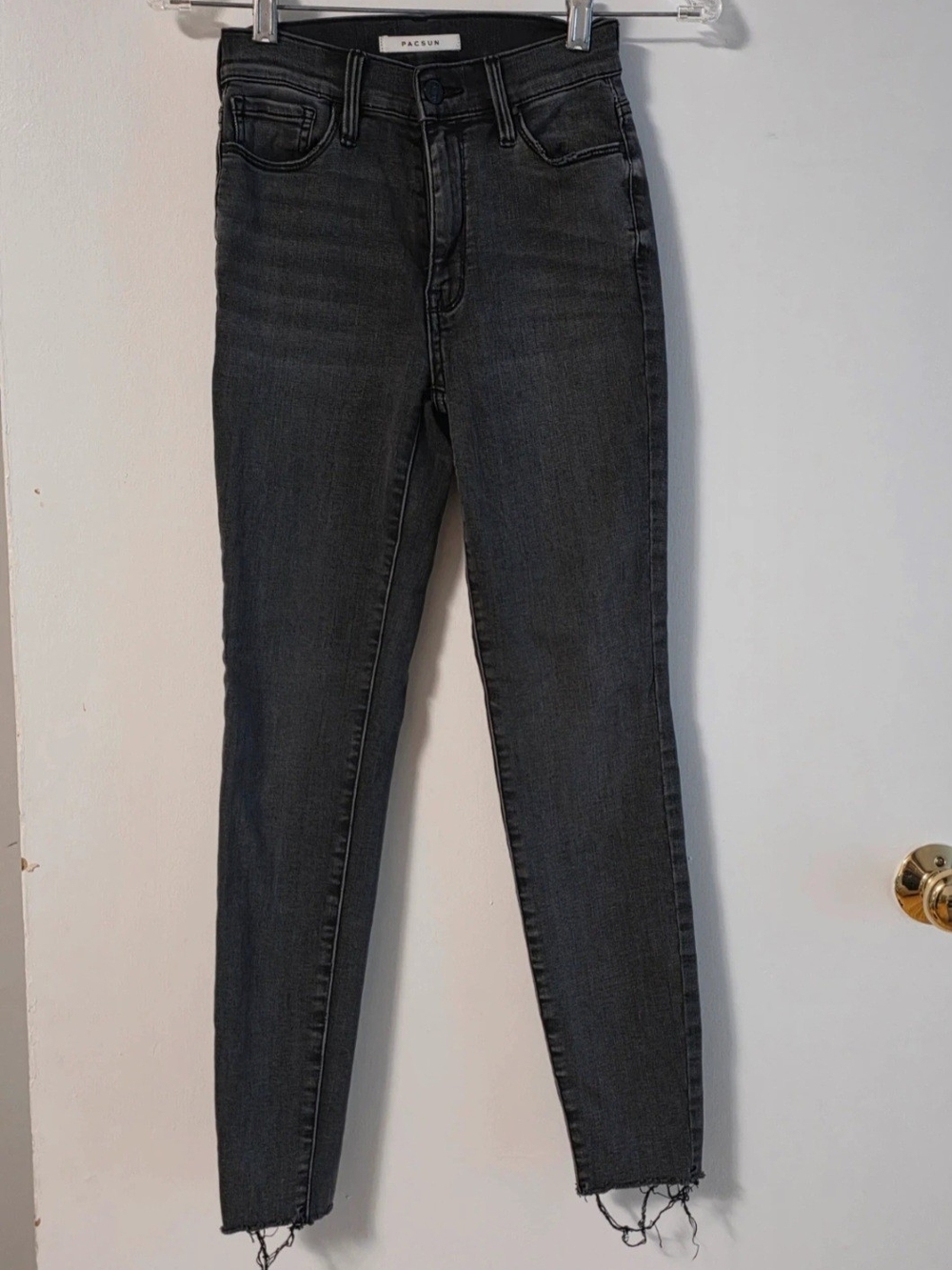 PacSun Women's High-Rise Charcoal Black Skinny Jeans
